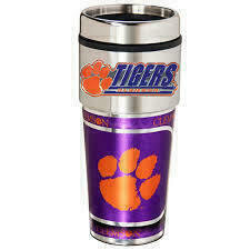 Clemson Tigers 16oz Travel Tumbler