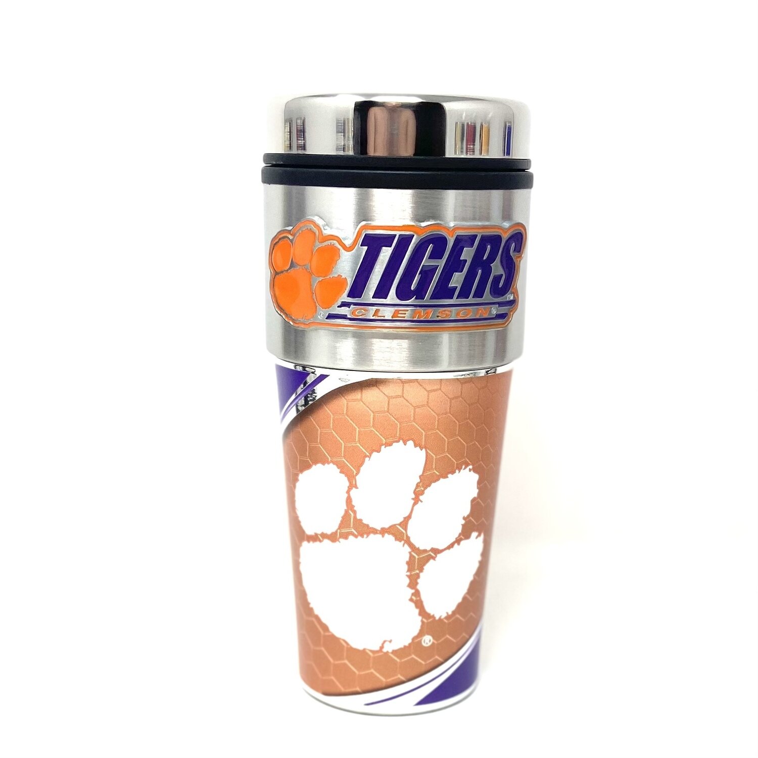 Clemson Tigers 16oz Travel Tumbler