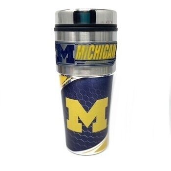 Michigan Wolverines 16oz Travel Tumbler