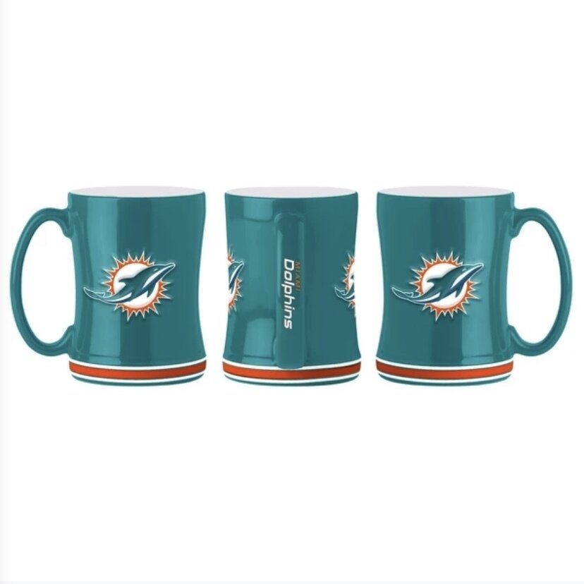 Miami Dolphins 14oz Relief Coffee Mug