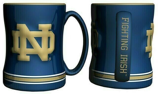 Notre Dame Fighting Irish 14oz Relief Coffee Mug