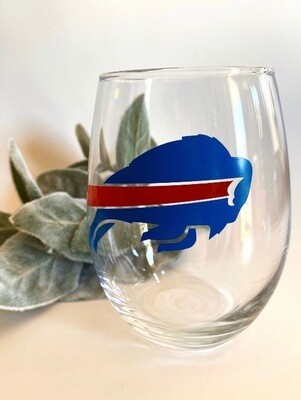 Buffalo Bills 16oz Gameday Curved Stemless Glass