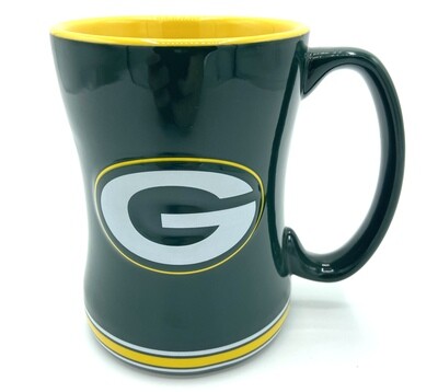 Green Bay Packers 14oz Relief Coffee Mug Green Bay Packers 14oz Relief Coffee Mug