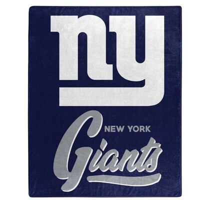 New York Giants 50 New York Giants 50" x 60" Signature Plush Raschel Blanket