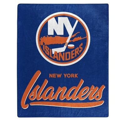 New York Islanders 50 New York Islanders 50" x 60" Signature Plush Raschel Blanket