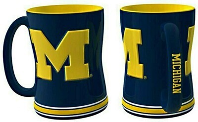 Michigan Wolverines 14oz Relief Coffee Mug