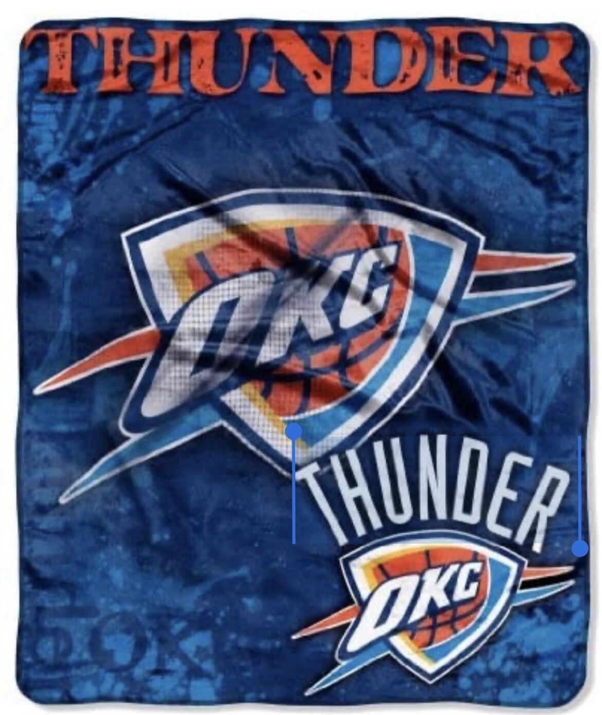 Oklahoma City Thunder 50" x 60" Plush Raschel Blanket
