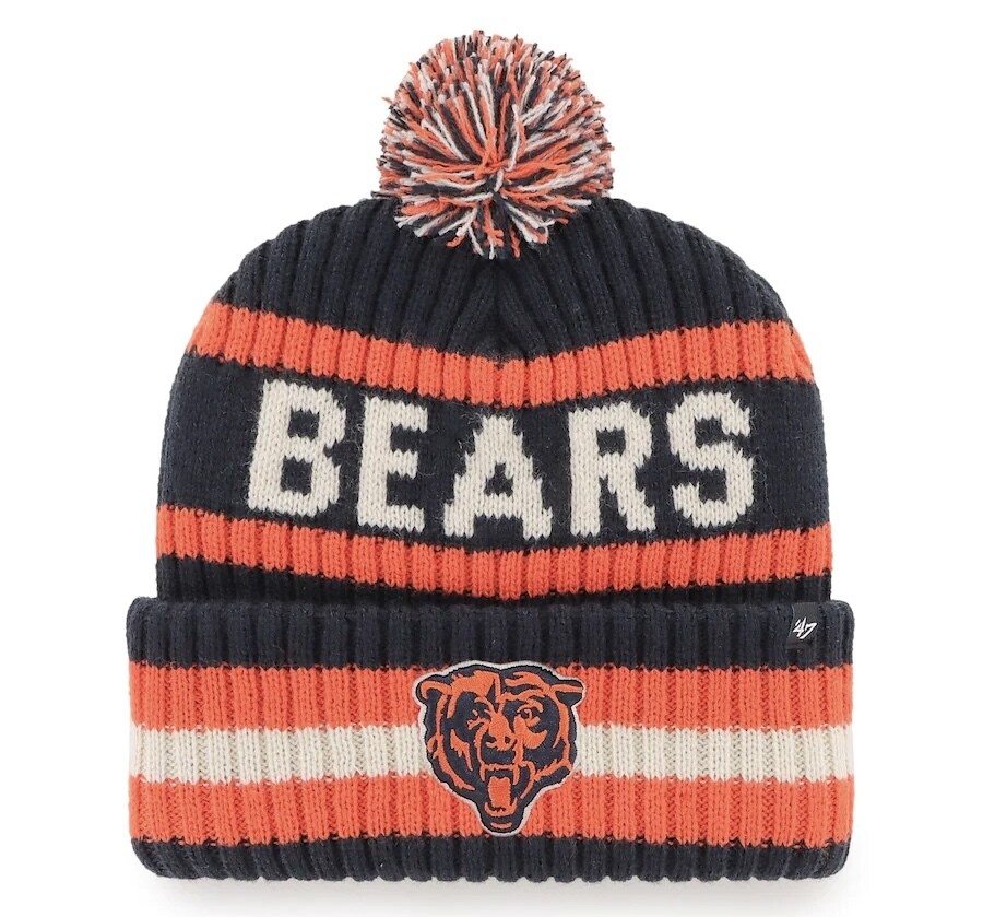 Chicago Bears Men’s 47 Bering Cuffed Pom Knit Hat