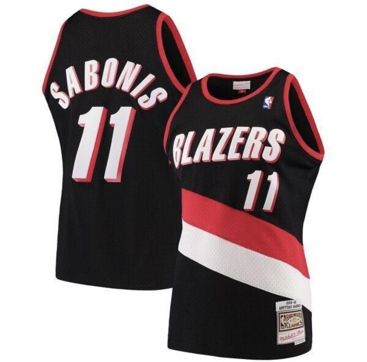 Portland Trail Blazers Arvydas Sabonis 1999-00 Black Mitchell & Ness Men's Swingman Jersey
