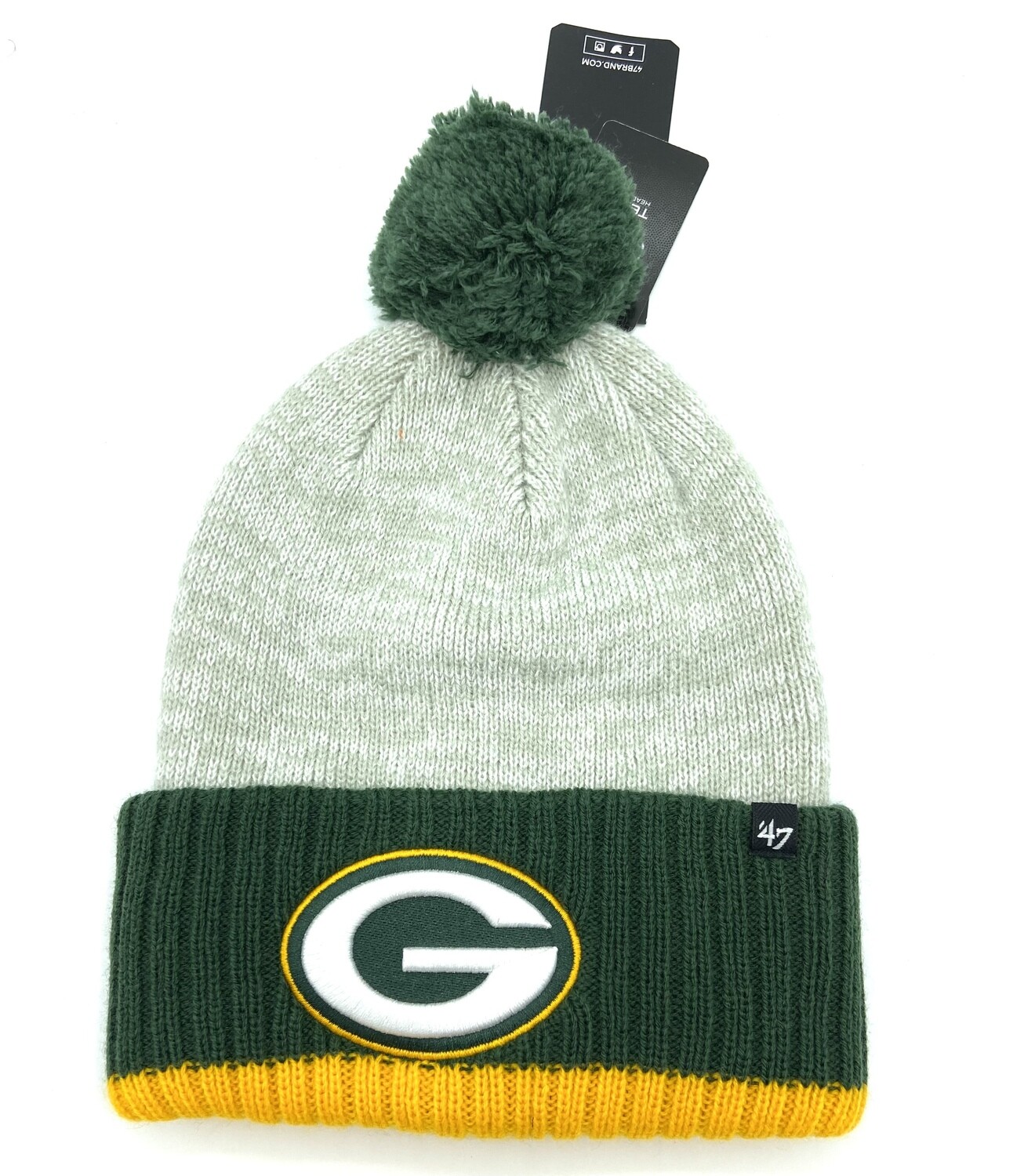 Green Bay Packers Men's 47 Brand Sport Cuffed Pom Knit Hat