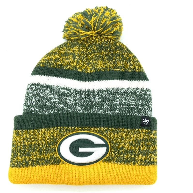 Green Bay Packers Men's 47 Brand Sport Cuffed Pom Knit Hat