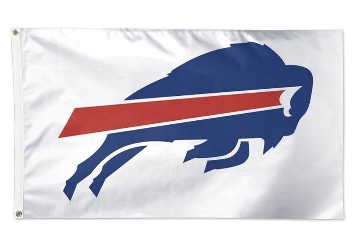 Buffalo Bills White 3' x 5' Flag