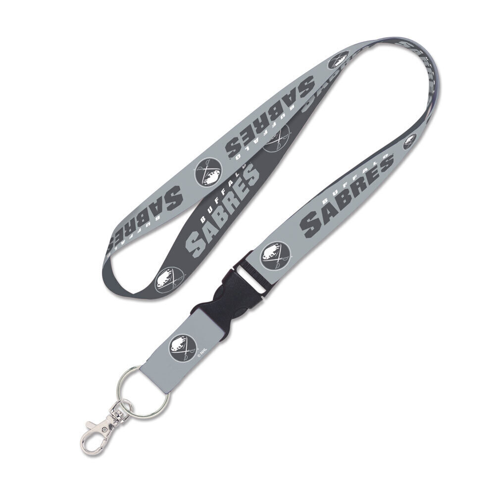 Buffalo Sabres Charcoal 1" Lanyard