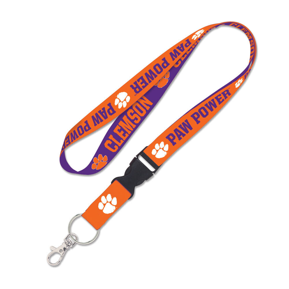 Clemson Tigers Paw Power 1" Lanyard