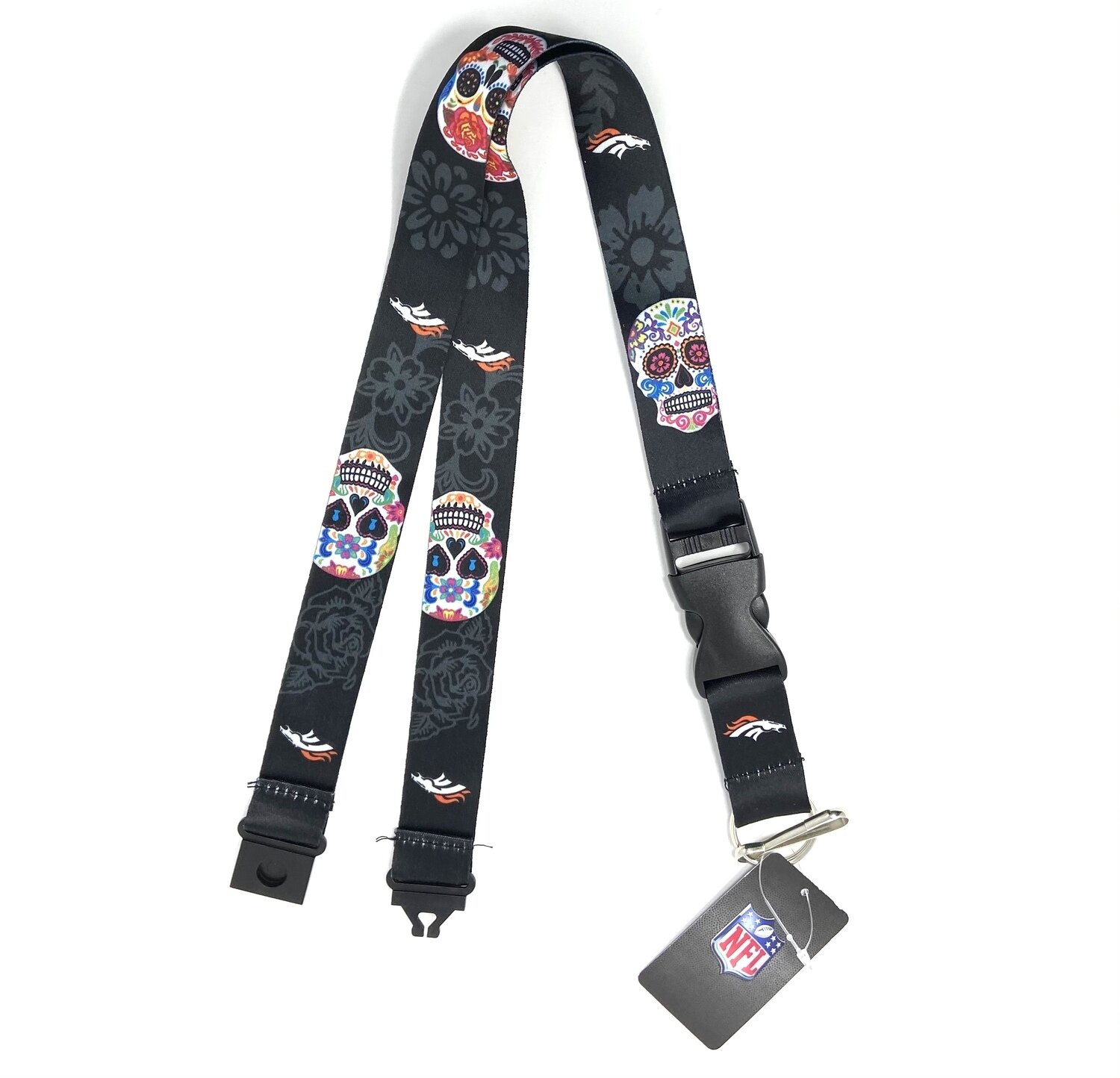 Denver Broncos Skull Lanyard