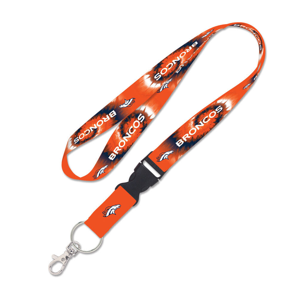 Denver Broncos Tie Dye 1" Lanyard