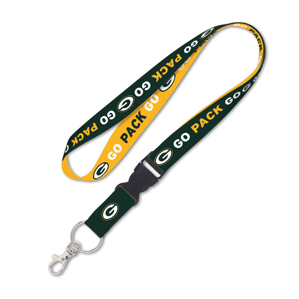 Green Bay Packers Go Pack Go 1" Lanyard