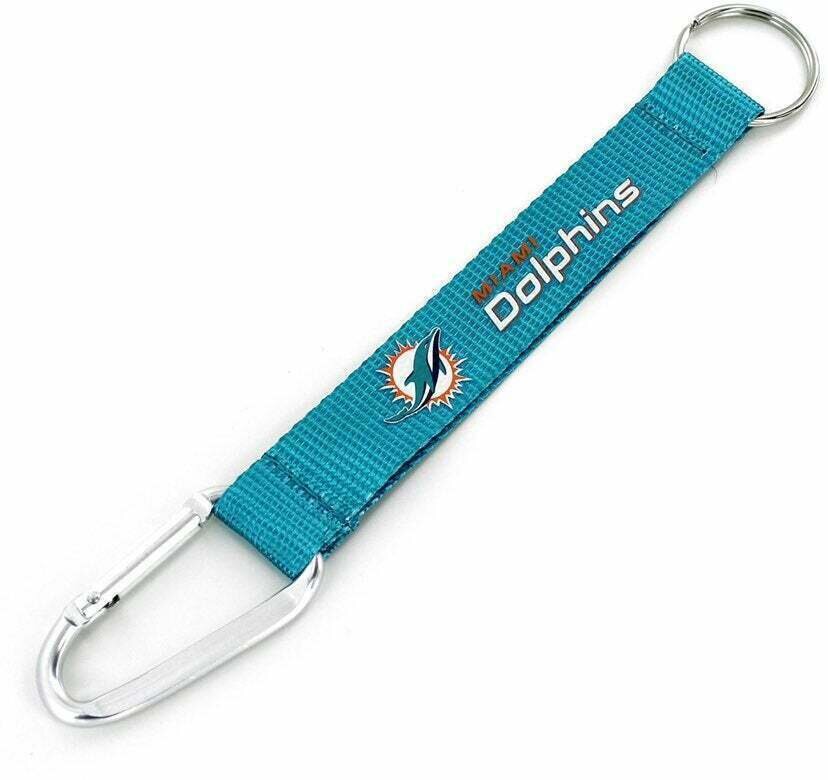 Miami Dolphins Carabiner Lanyard Keychain