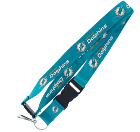 Miami Dolphins Teal Lanyard