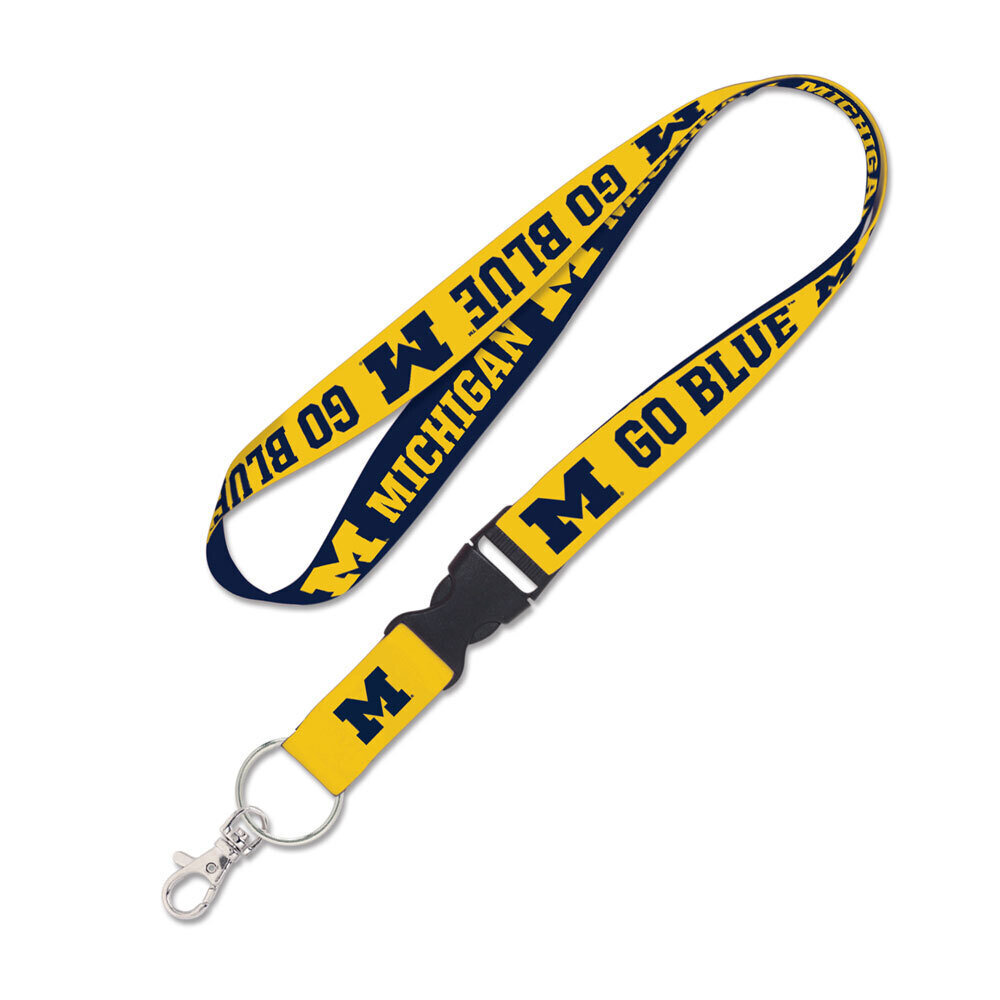 Michigan Wolverines Go Blue 1" Lanyard