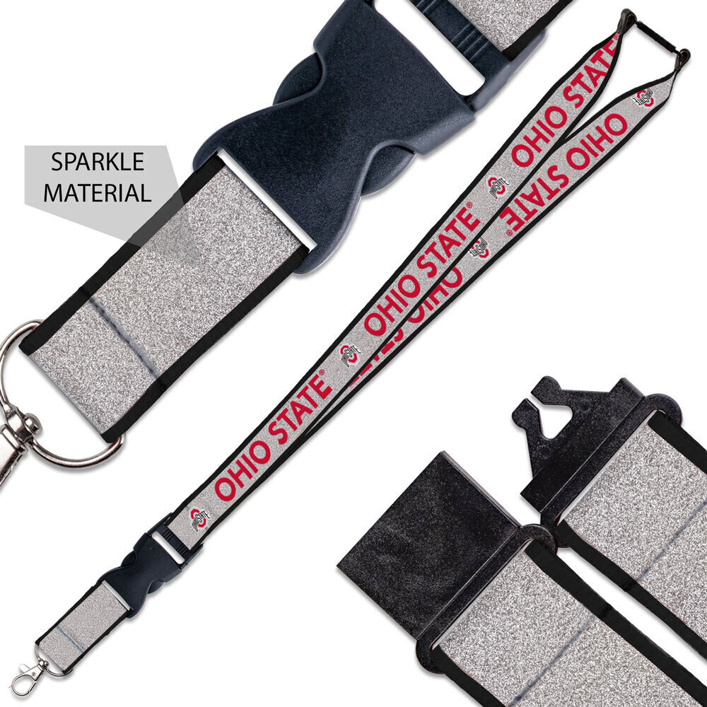 Ohio State Buckeyes Sparkle 1" Lanyard