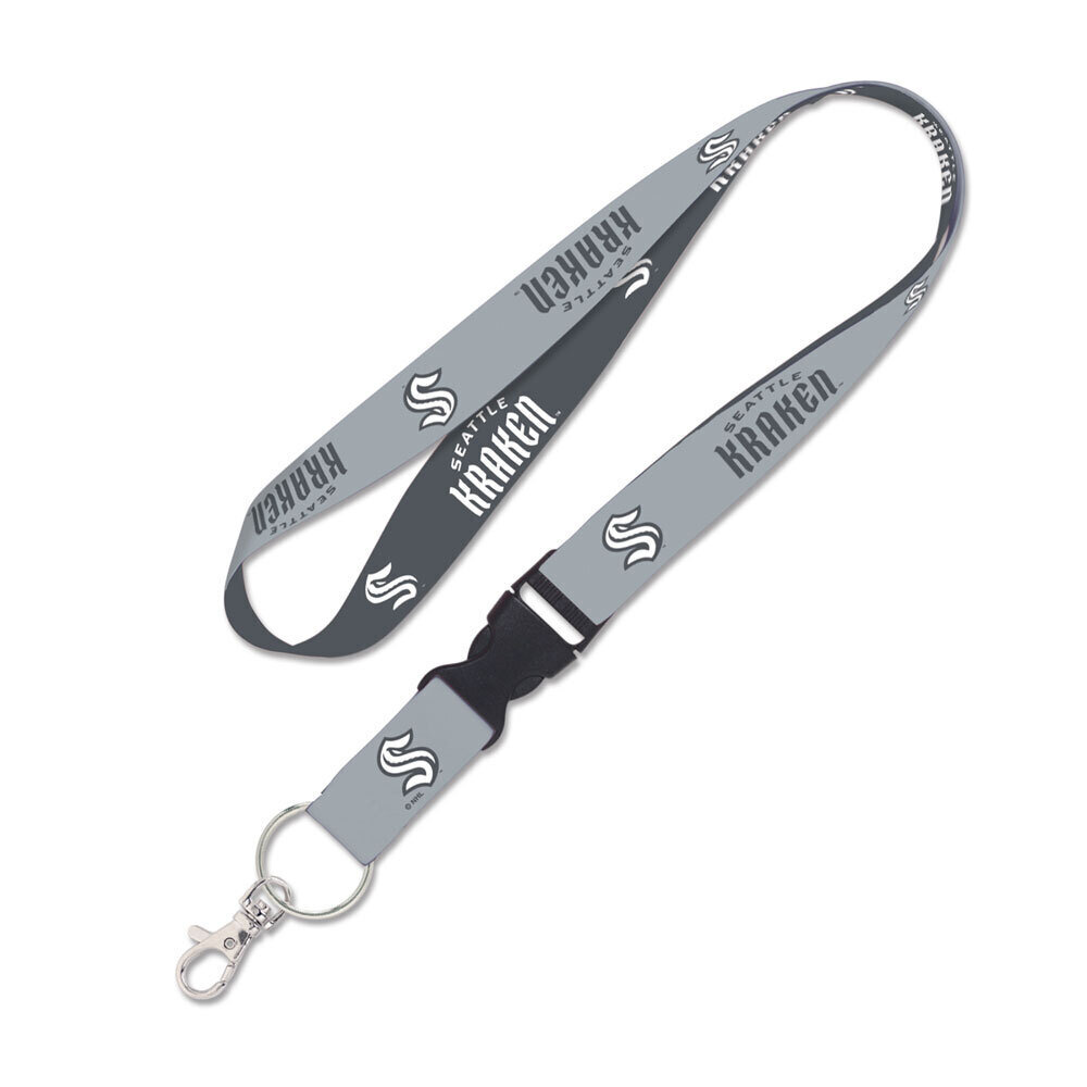 Seattle Kraken Charcoal 1" Lanyard