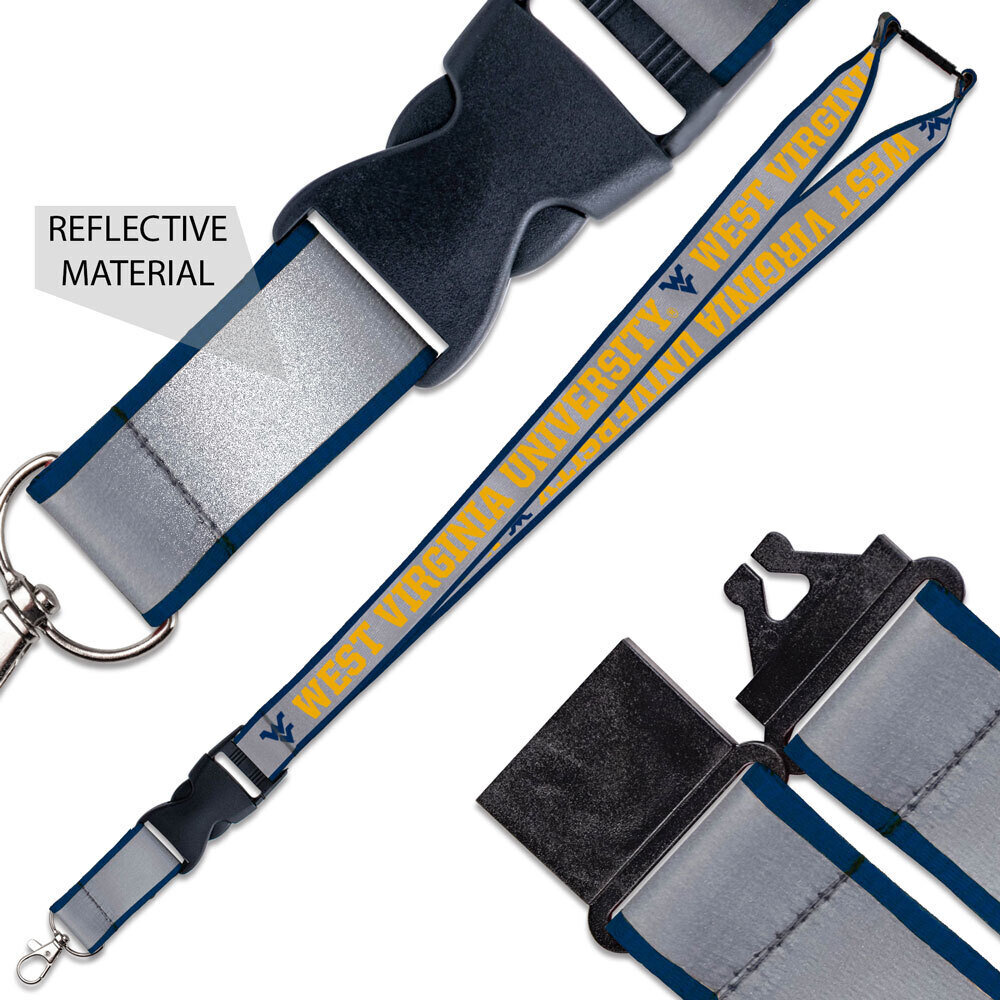 West Virginia Mountaineers Reflective Lanyard