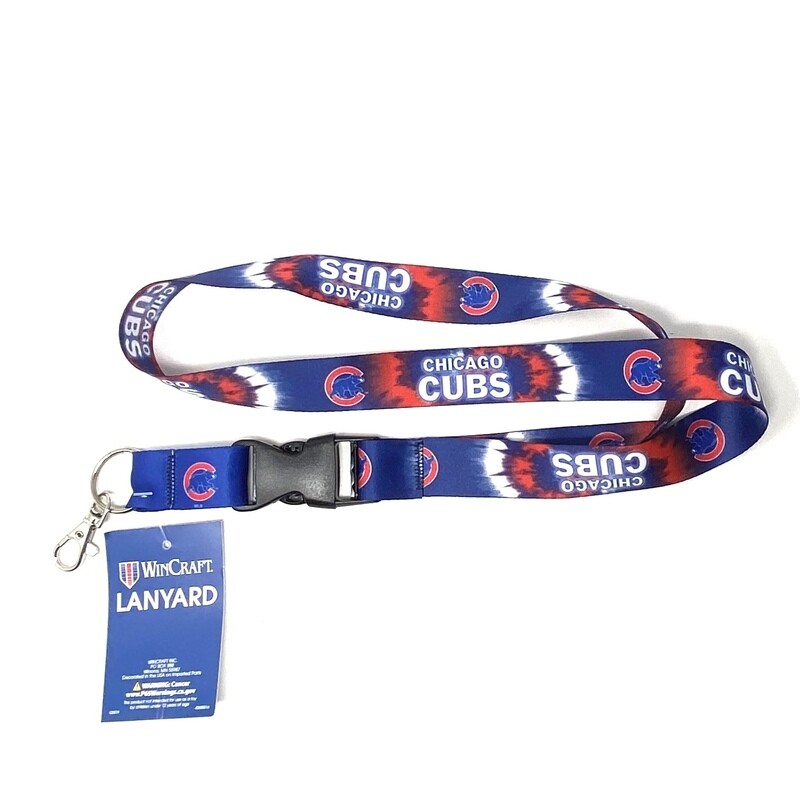 Chicago Cubs Tie Dye 1" Lanyard