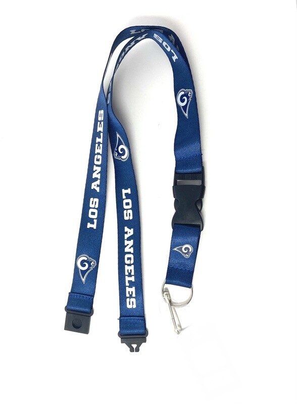Los Angeles Rams Retro Navy Blue Gold Logo 1" Lanyard