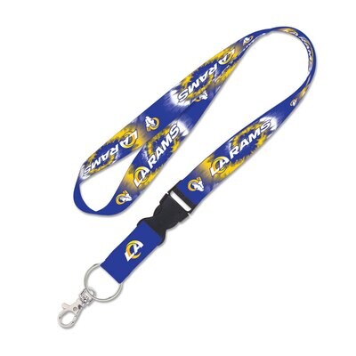 Los Angeles Rams Tie Dye 1" Lanyard