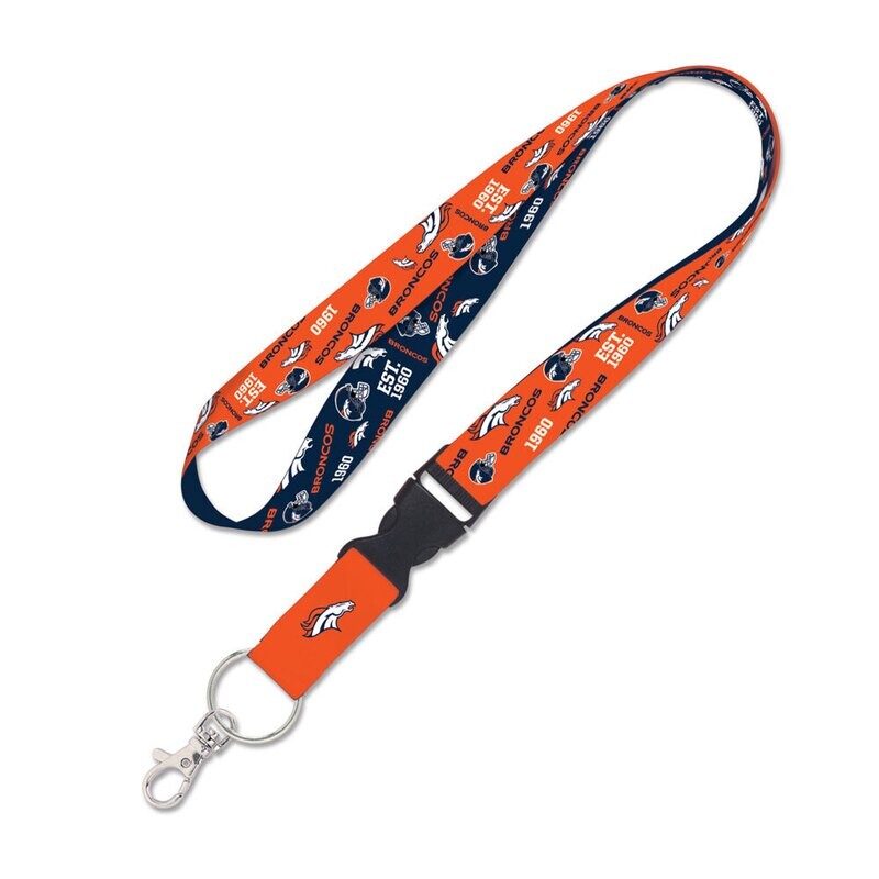 Denver Broncos All Over Print 1" Lanyard
