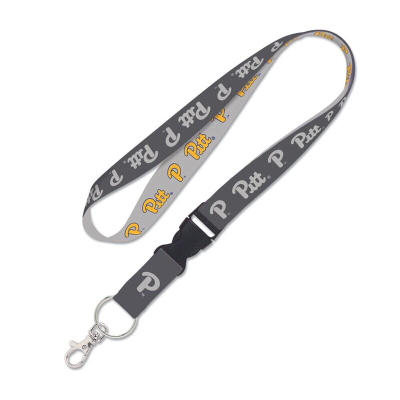 Pitt Panthers Charcoal 1" Lanyard