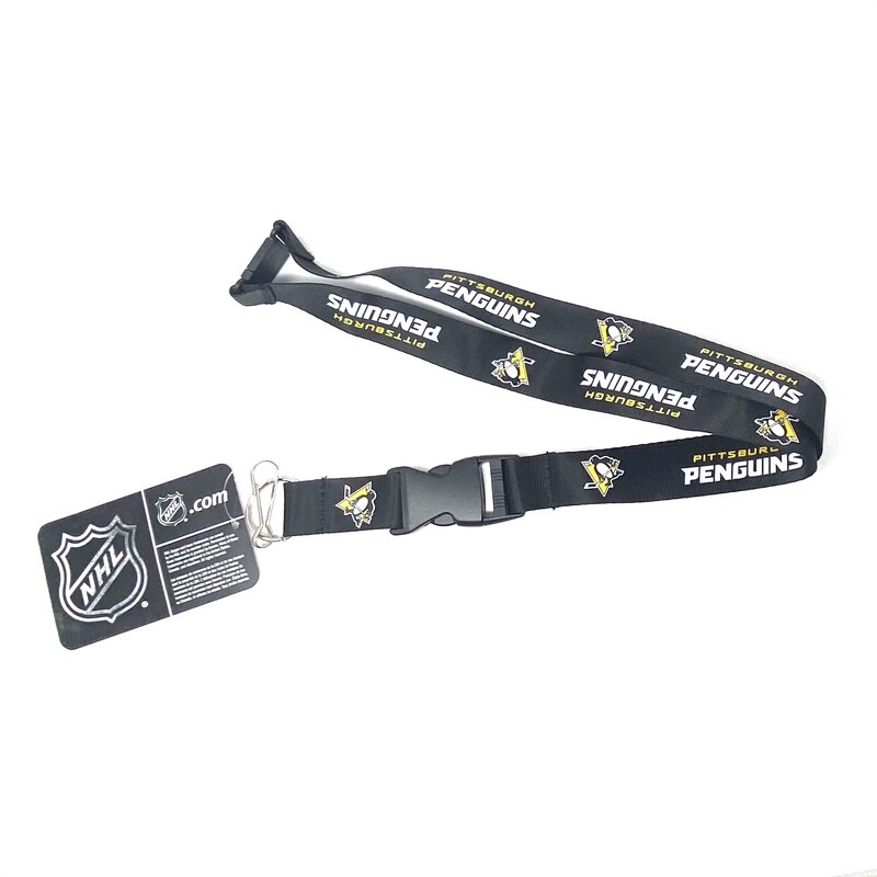 Pittsburgh Penguins Black 1" Lanyard