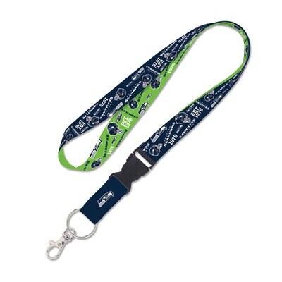 Seattle Seahawks All Over Print 1" Lanyard