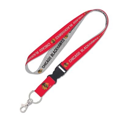 Chicago Blackhawks Heathered 1 Chicago Blackhawks Heathered 1" Lanyard