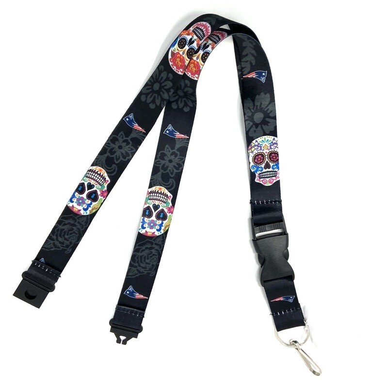 New England Patriots Skull Lanyard