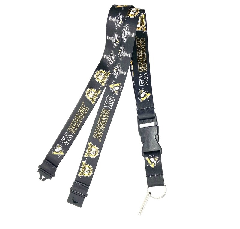 Pittsburgh Penguins 5X Stanley Cup Champions Lanyard