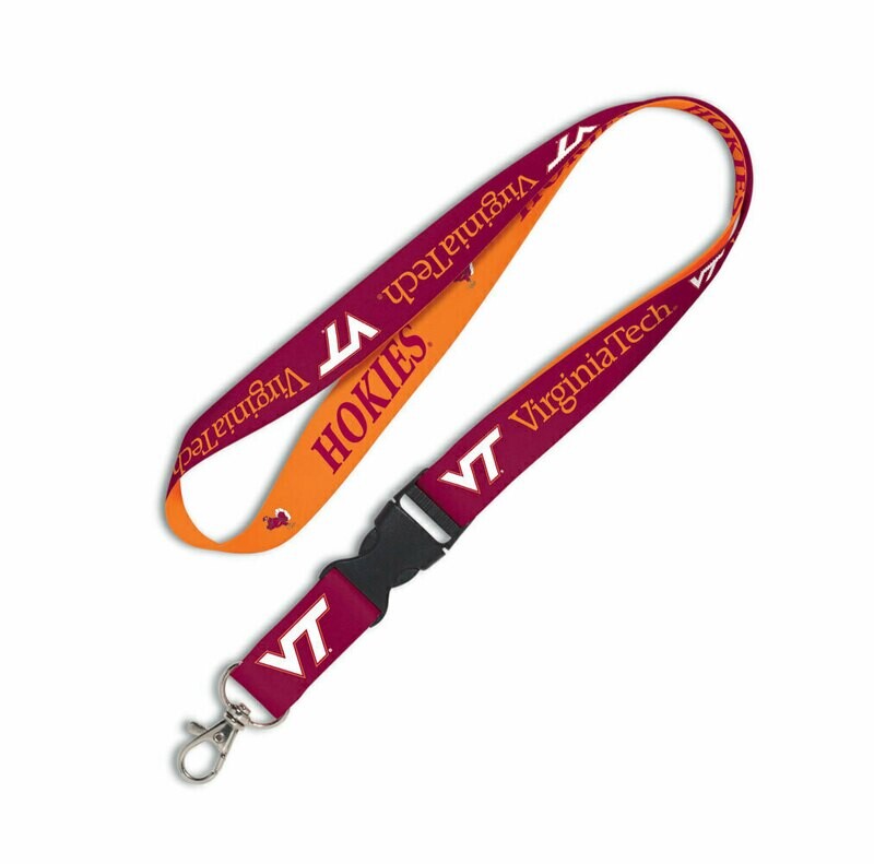Virginia Tech Hokies Reversible 1" Lanyard