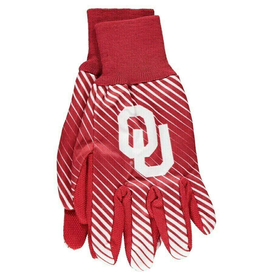 Oklahoma Sooners Striped Utility Gloves
