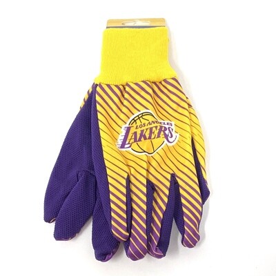 Los Angeles Lakers Striped Utility Gloves Los Angeles Lakers Striped Utility Gloves