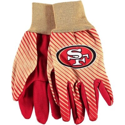 San Francisco 49ers Striped Utility Gloves San Francisco 49ers Striped Utility Gloves