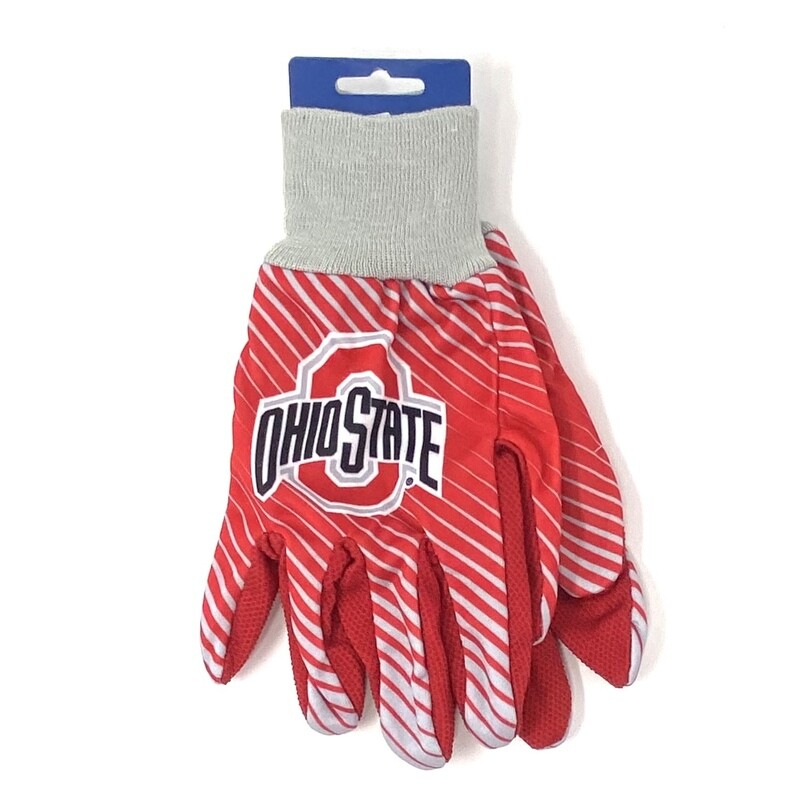 Ohio State Buckeyes Striped Utility Gloves Ohio State Buckeyes Striped Utility Gloves