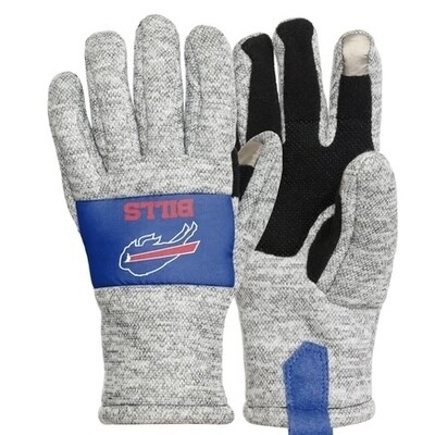 Buffalo Bills Heather Grey Insulated Gloves