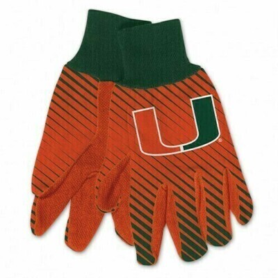 Miami Hurricanes Striped Utility Gloves Miami Hurricanes Striped Utility Gloves