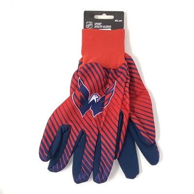 Washington Capitals Striped Utility Gloves Washington Capitals Striped Utility Gloves