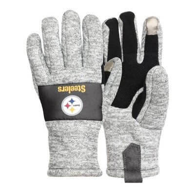 Pittsburgh Steelers Heather Grey Insulated Gloves