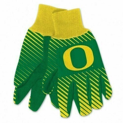 Oregon Ducks Striped Utility Gloves Oregon Ducks Striped Utility Gloves