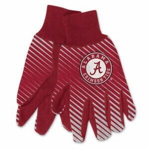 Alabama Crimson Tide Striped Utility Gloves