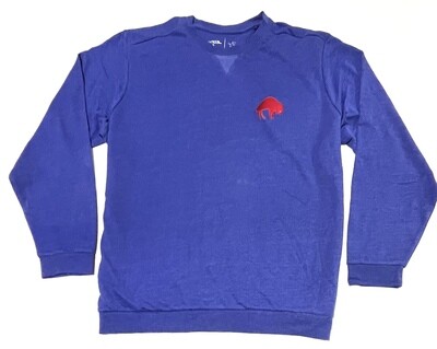 Buffalo Bills Men’s Retro Antigua Heathered Blue Reward Crewneck Pullover Sweatshirt