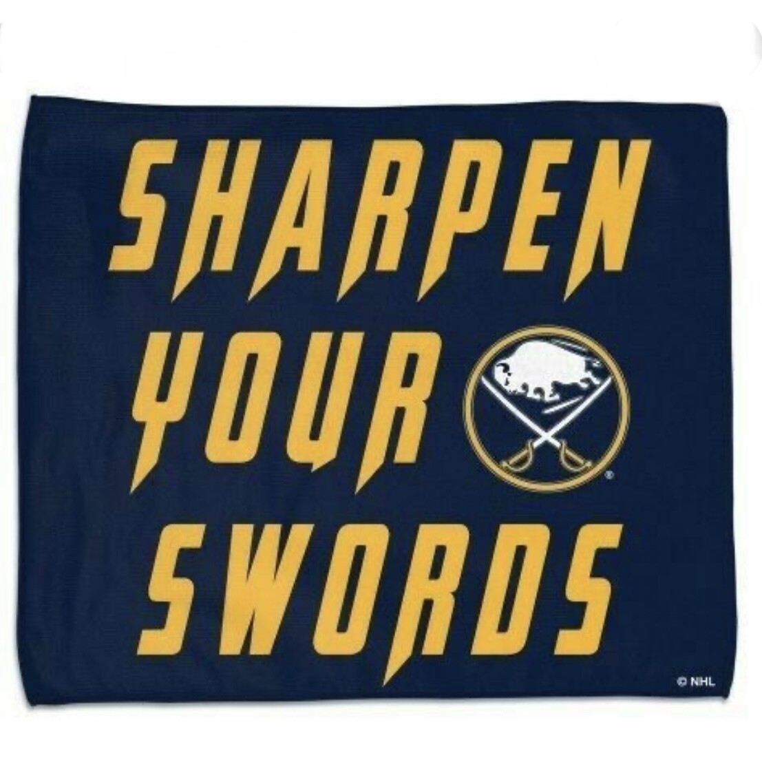 Buffalo Sabres Sharpen Swords 15” x 18” Rally Towel